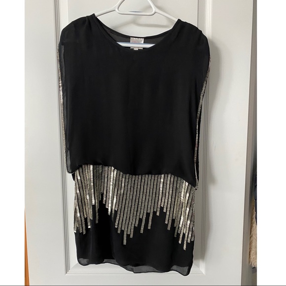 Parker Black Sequin Dress - Picture 1 of 4